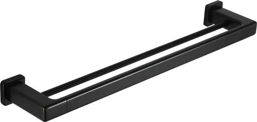 Robert Double Towel Rail - 800mm (Black) - Clearance Item
