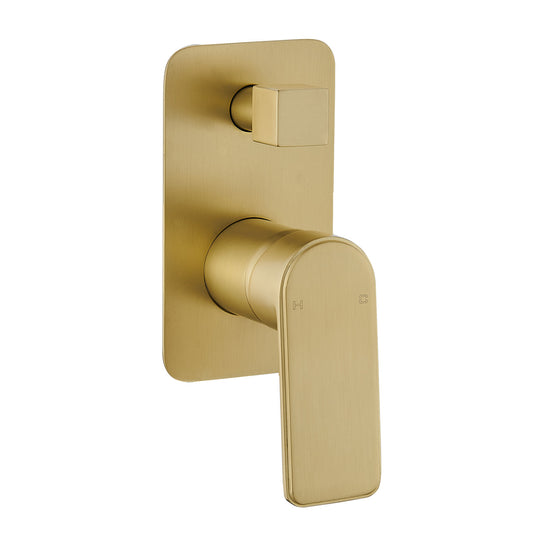 Bateau Wall Mixer With Diverter (Brushed Gold)