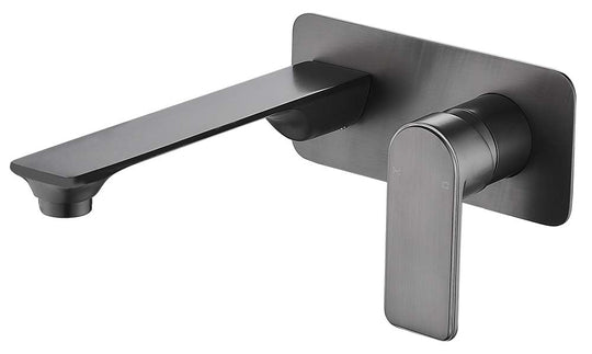 Bateau Wall Mixer With Outlet (Brushed Gun Metal)