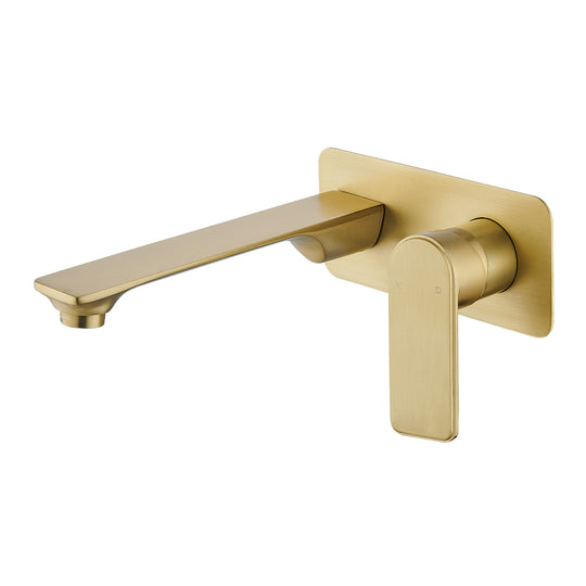 Bateau Wall Mixer With Outlet (Brushed Gold)