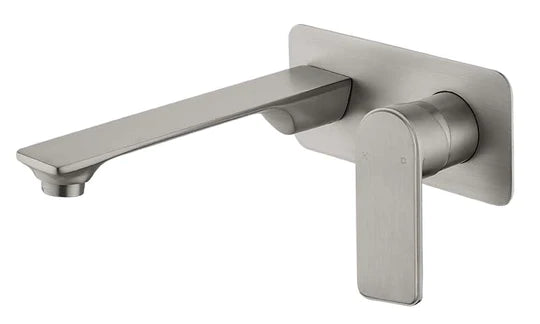 Bateau Wall Mixer With Outlet (Brushed Nickel)