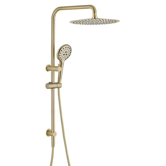 Ideal Shower System With Rail (Brushed Gold)