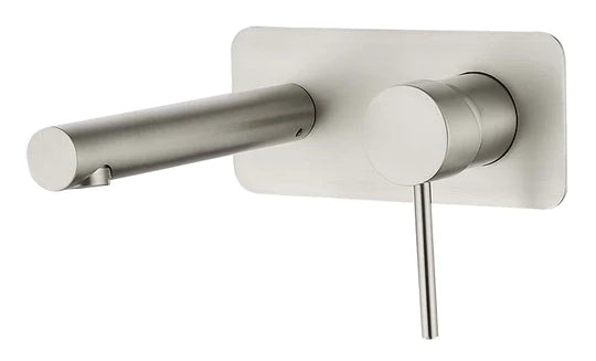 Ideal Wall Mixer With Outlet (Brushed Nickel)