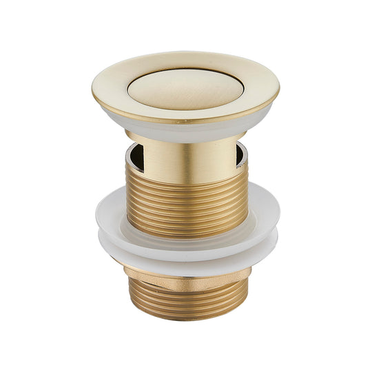 Push Plug Waste With Overflow 32mm (Brushed Gold)