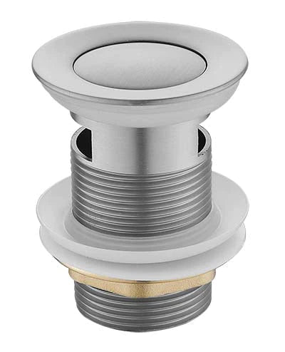 Push Plug Waste With Overflow 32mm (Brushed Nickel)