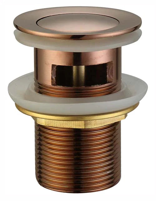Push Plug Waste With Overflow 32mm (Rose Gold)