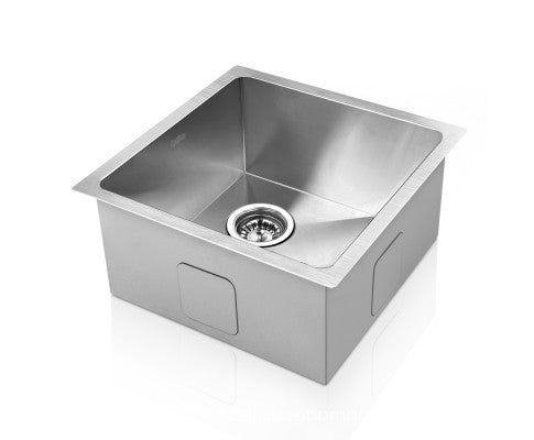 Cefito Kitchen Sink 44X44CM Stainless Steel Basin Single Bowl Laundry Silver