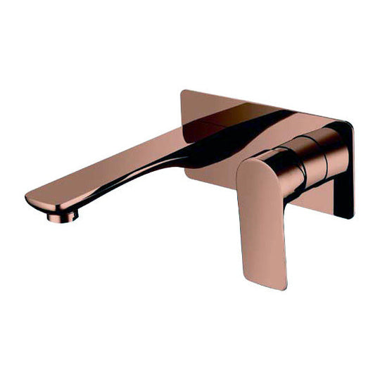 Sleek Wall Mixer With Outlet (Rose Gold)