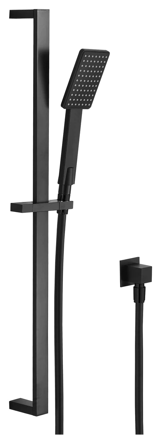 Bonza Hand Shower On Rail (Black)