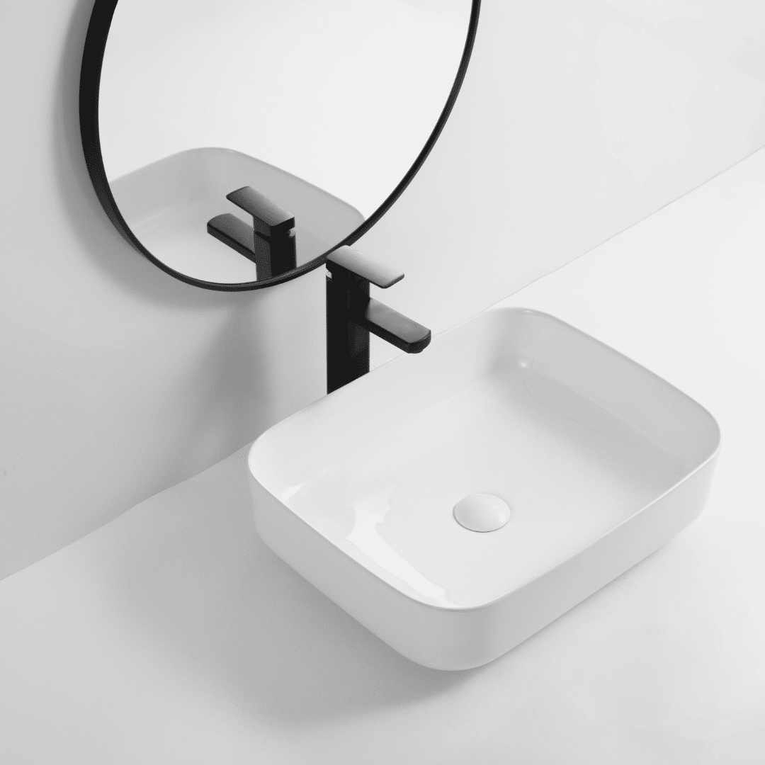 Ceramic Counter Top Basin Glossy White 500x390x130mm